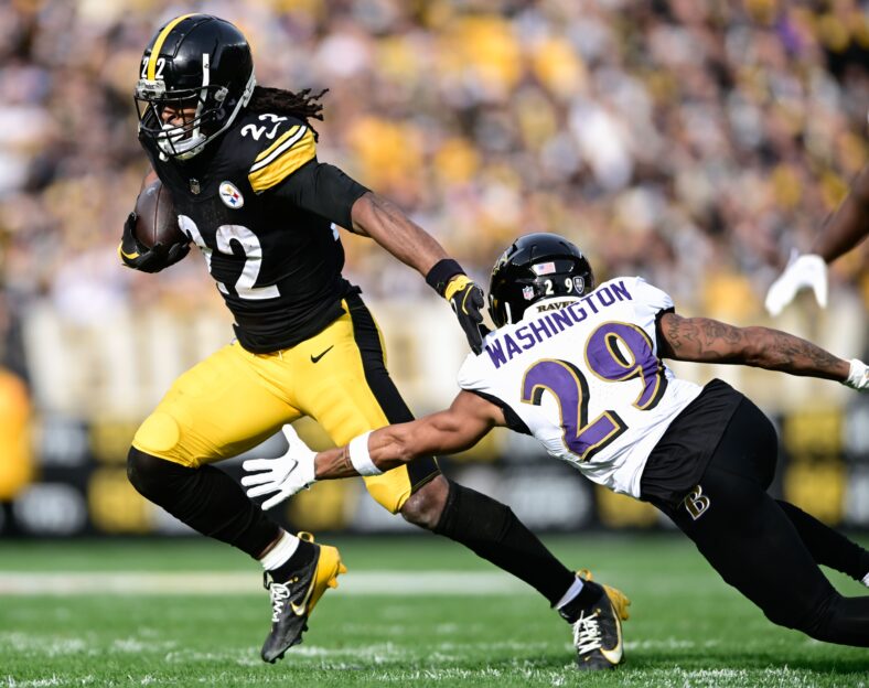 Pittsburgh Steelers Baltimore Ravens Najee Harris Ar'Darius Washington